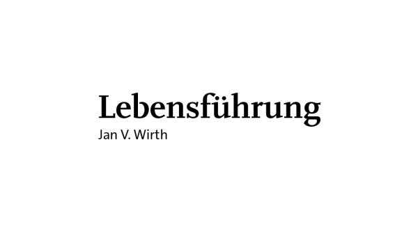 Lebensführung