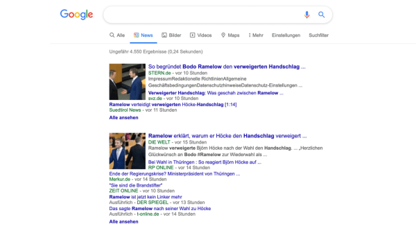 Der verweigerte Händedruck