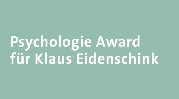 Psychologie Award für Klaus Eidenschink
