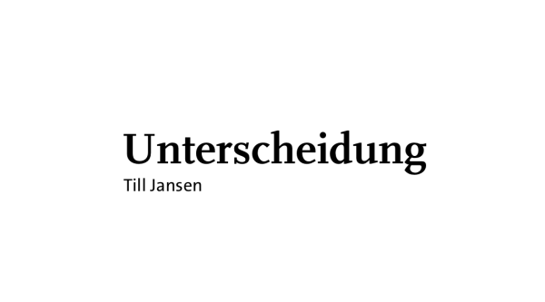 Unterscheidung