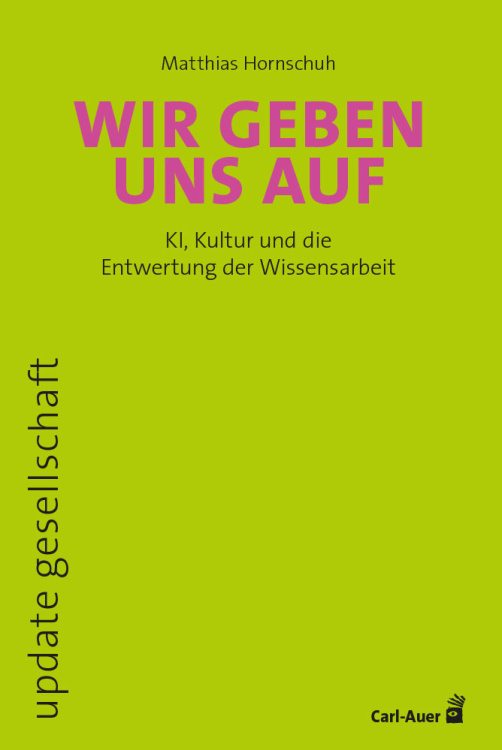 Umschlag:Wir geben uns auf