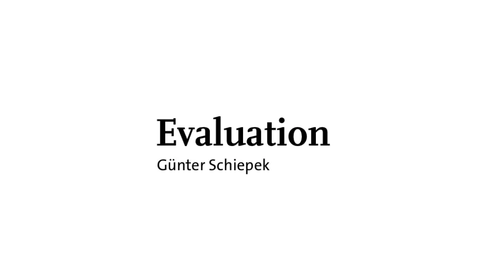 Evaluation