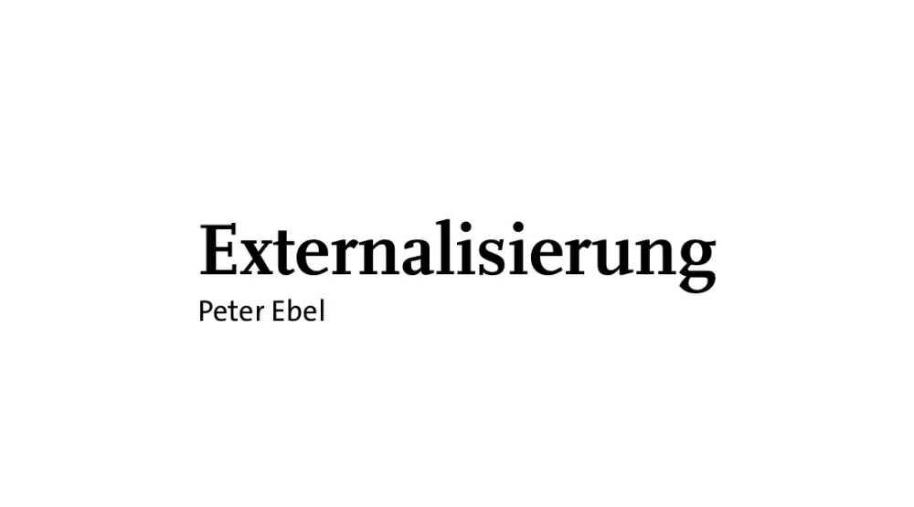Externalisierung