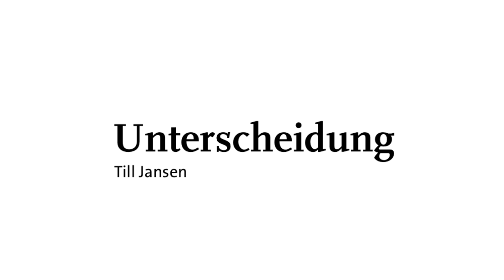 Unterscheidung