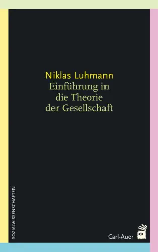 Umschlag:Einführung in die Theorie der Gesellschaft