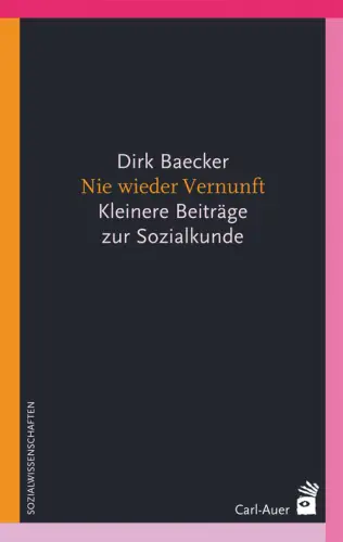 Umschlag:Nie wieder Vernunft