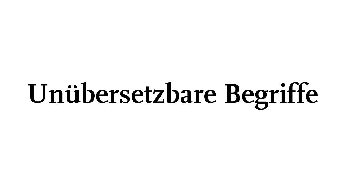 Vokabular: Unübersetzbare Begriffe