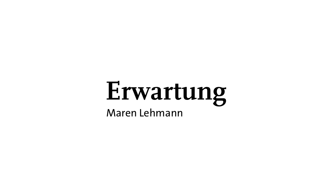 Erwartung