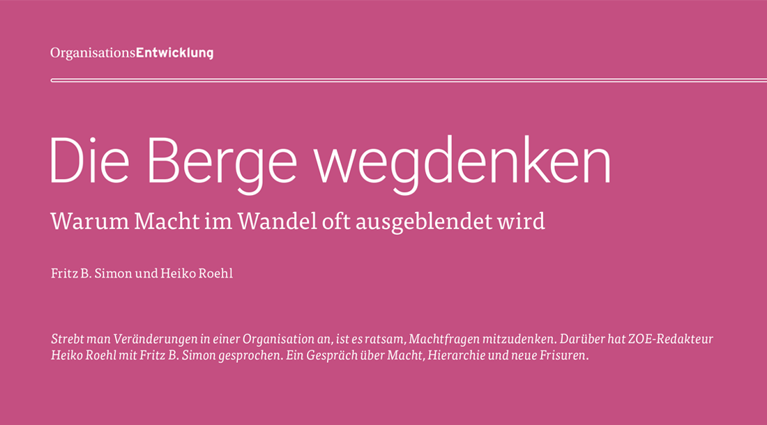 Die Berge wegdenken - Warum Macht im Wandel oft ausgeblendet wird